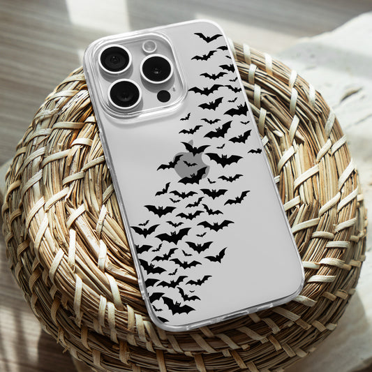 Swarm of Bats TPU Clear Phone Case for iPhone & Samsung Phones