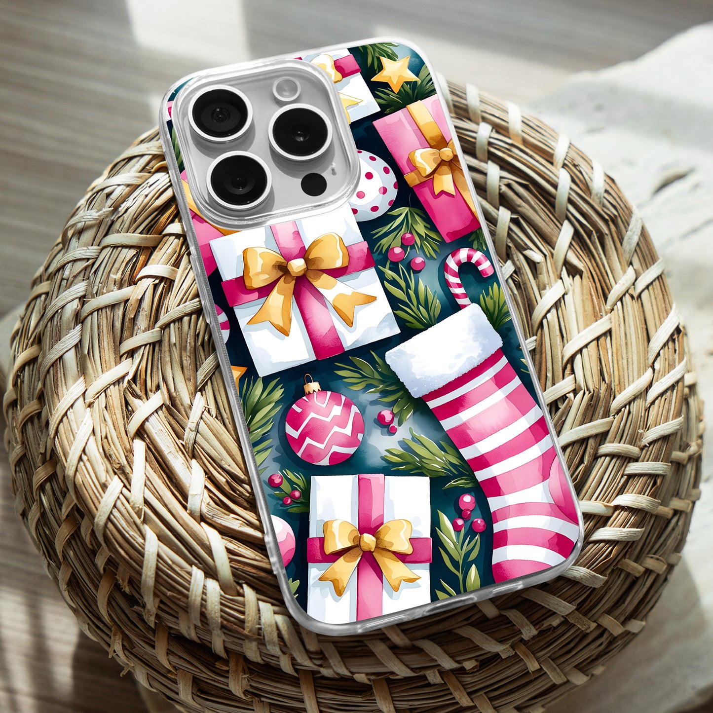 Christmas Gifts TPU Clear Case for iPhone & Samsung Phones