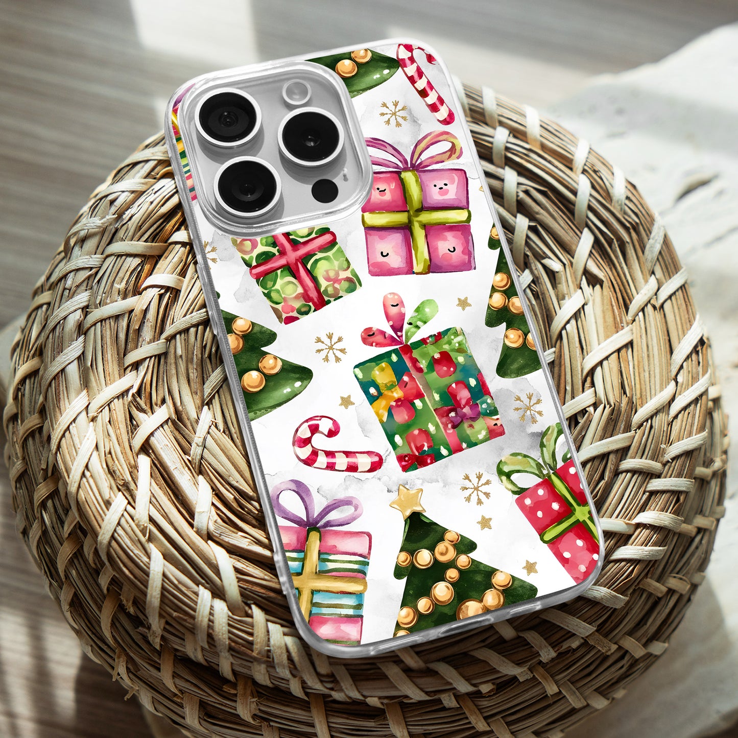 Christmas Gifts TPU Clear Case for iPhone & Samsung Phones