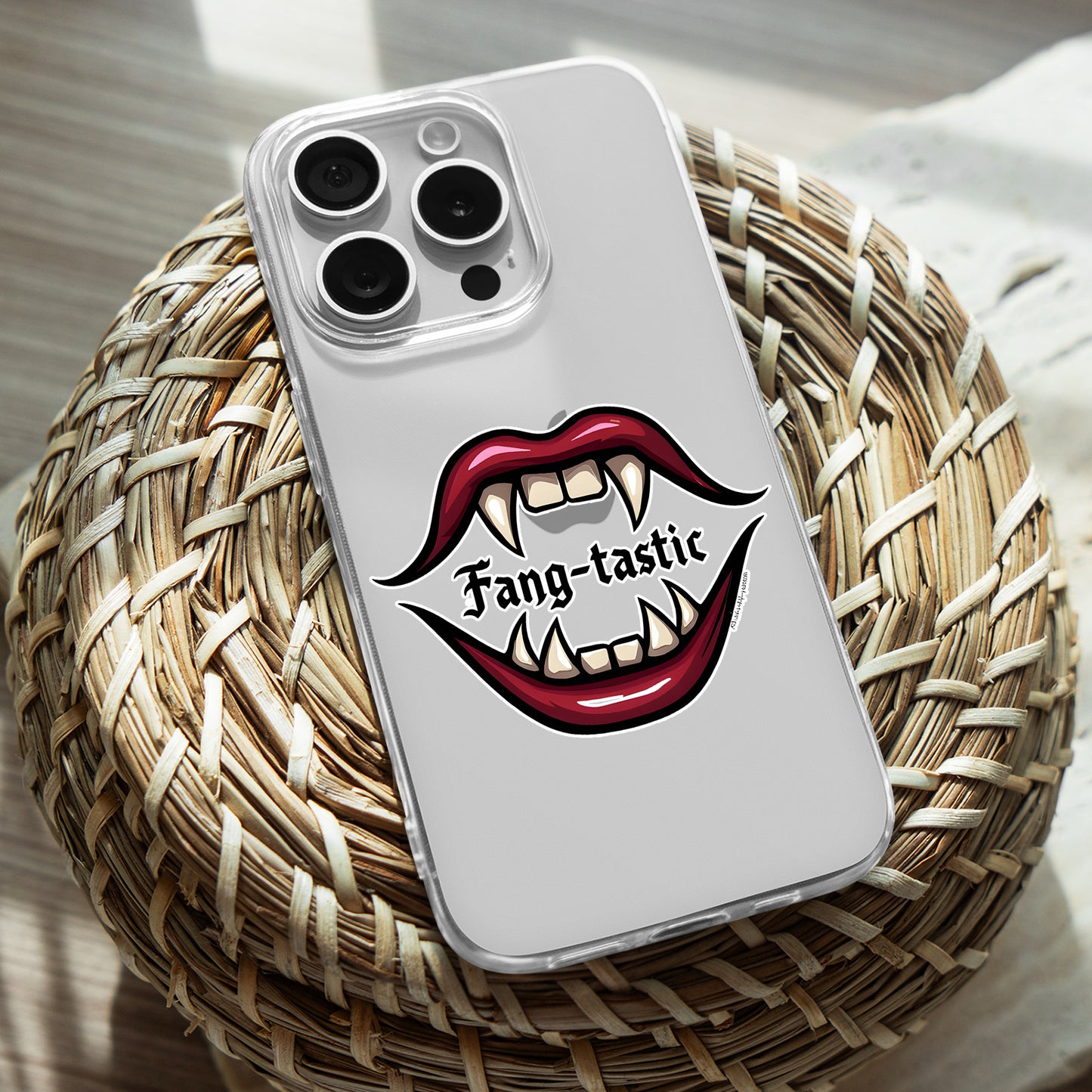 Vampire Fangs TPU Clear Phone Case for iPhone & Samsung Phones