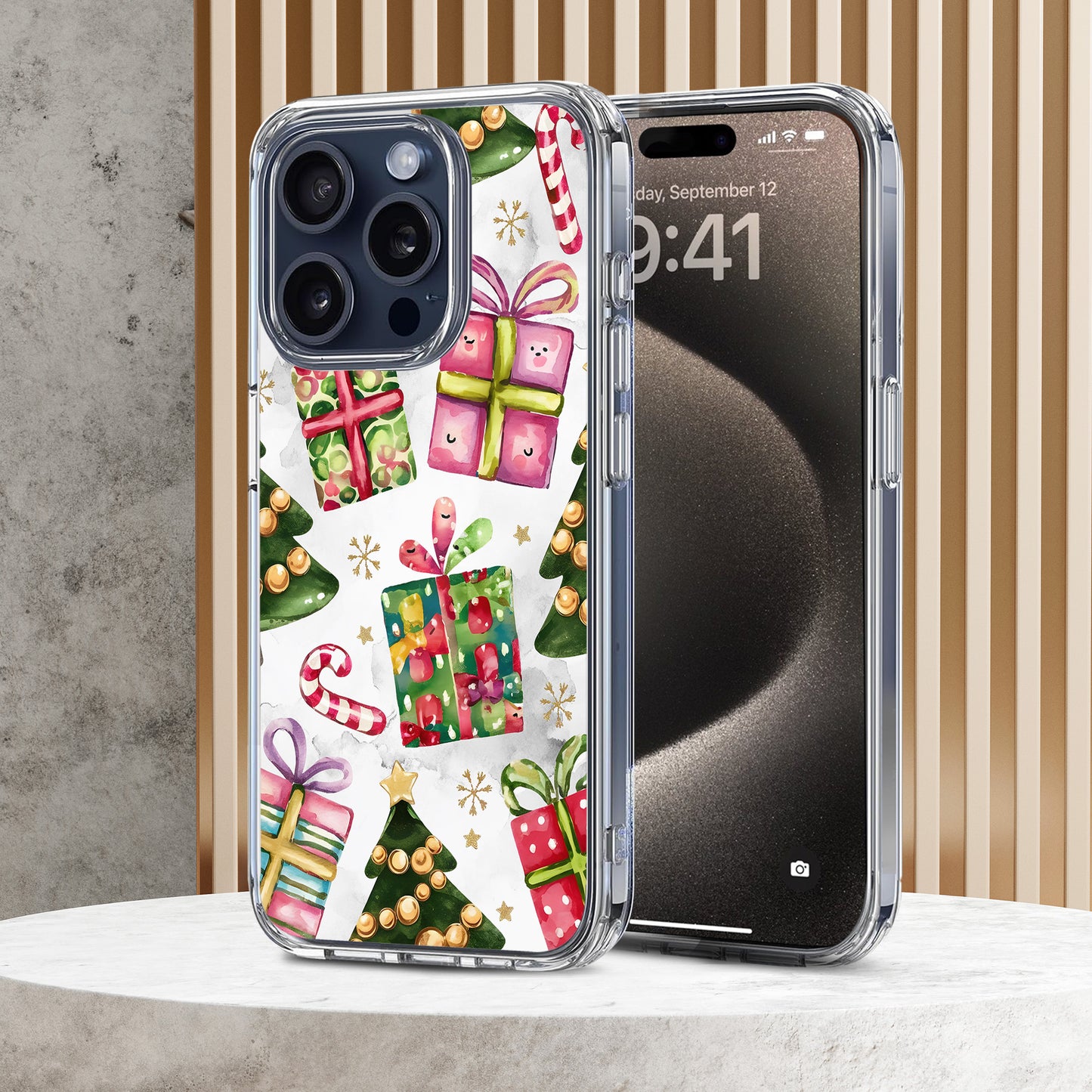 Christmas Gifts TPU Clear Case for iPhone & Samsung Phones