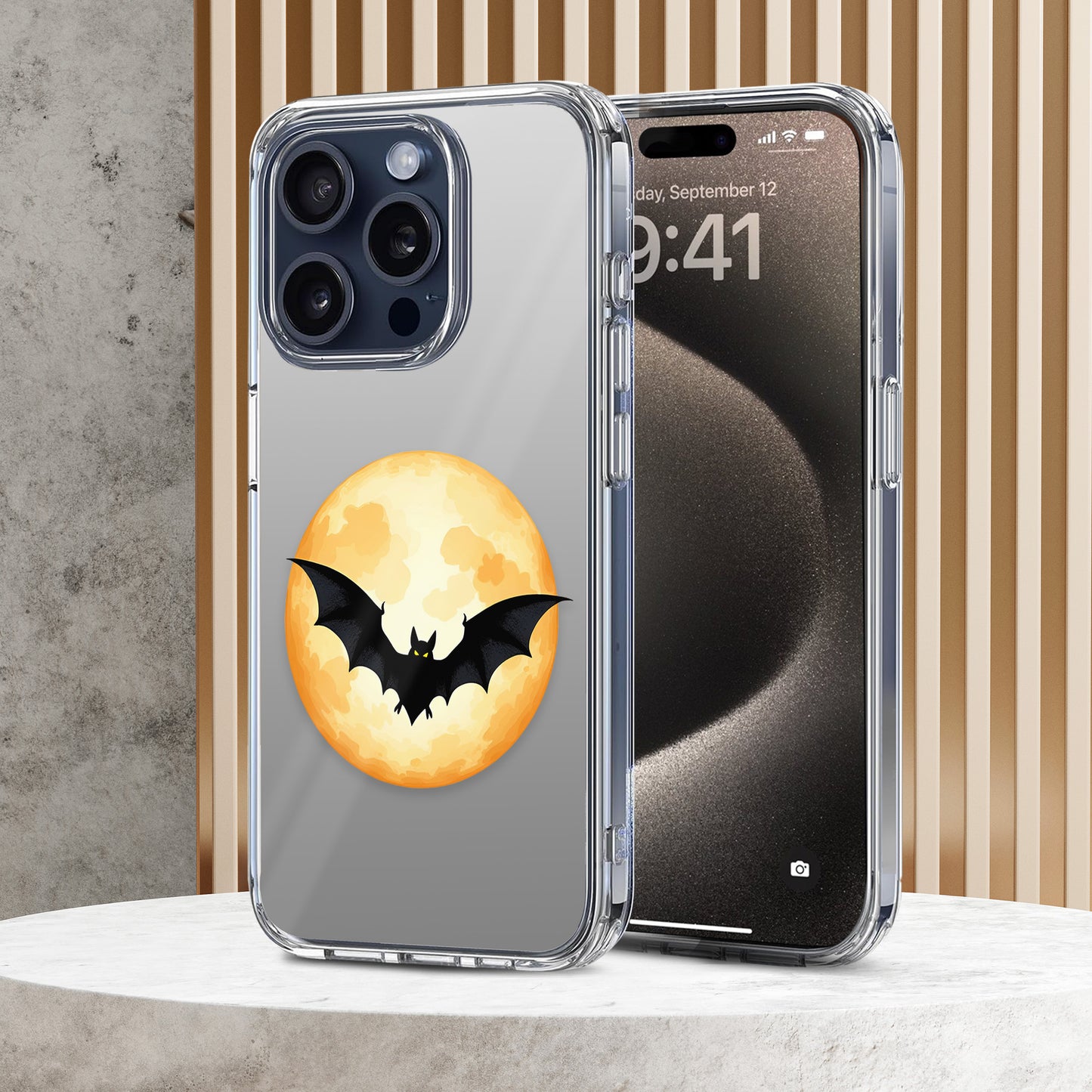 Glowing Full Moon TPU Clear Phone Case for iPhone & Samsung Phones