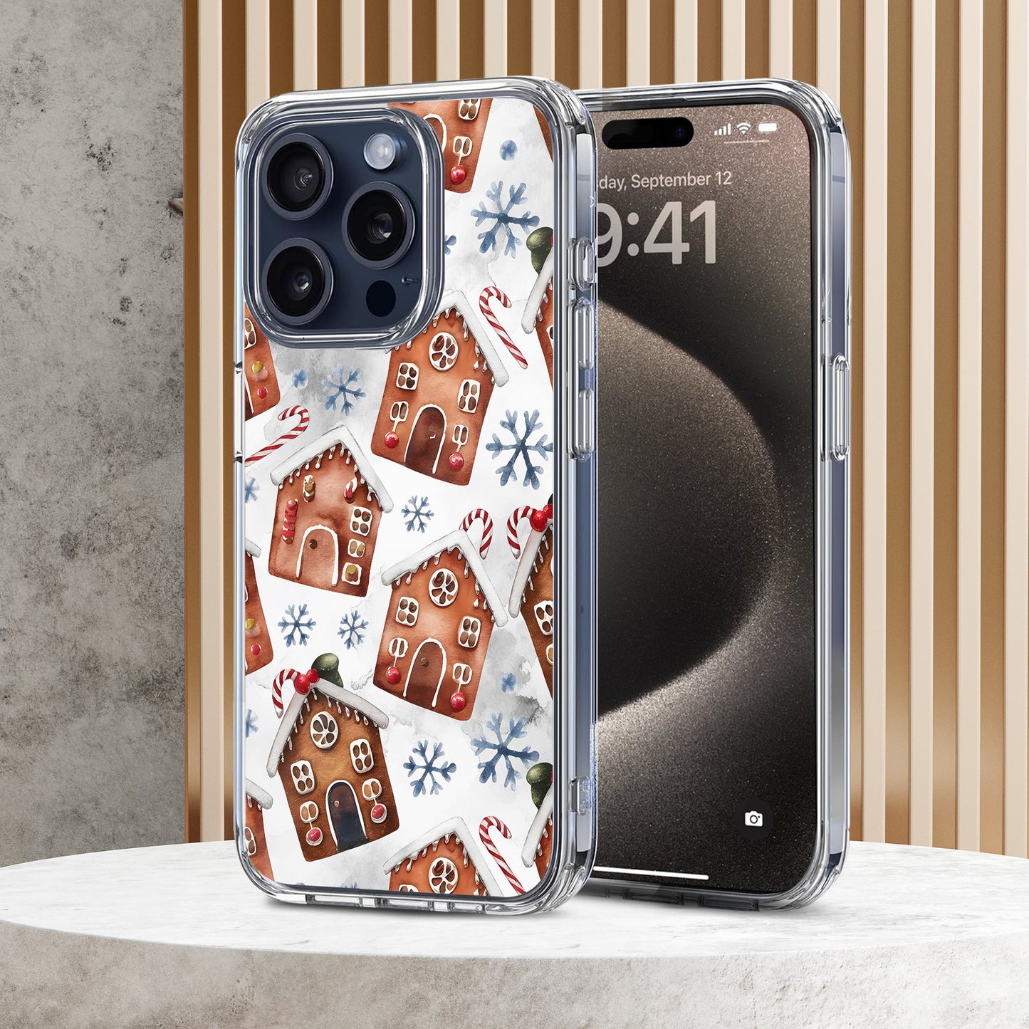 Gingerbread House TPU Clear Case for iPhone & Samsung Phones