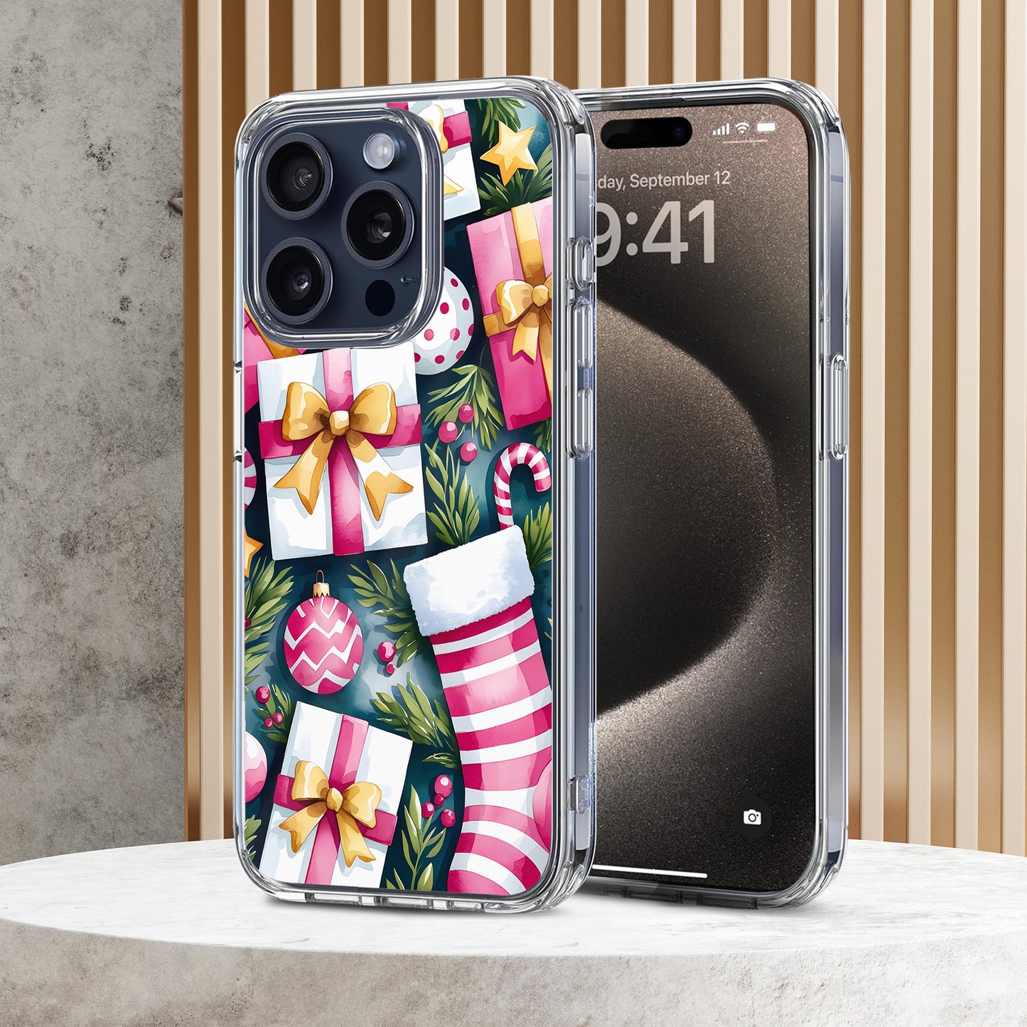 Christmas Gifts TPU Clear Case for iPhone & Samsung Phones