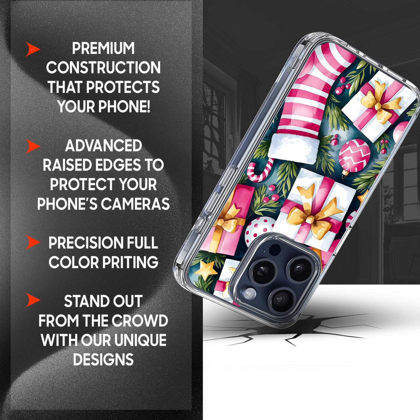 Christmas Gifts TPU Clear Case for iPhone & Samsung Phones