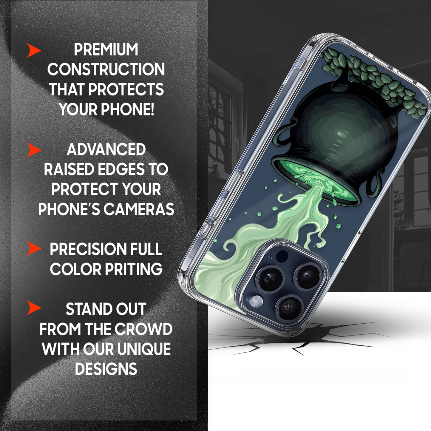 Bubbling Cauldron TPU Clear Phone Case for iPhone & Samsung Phones