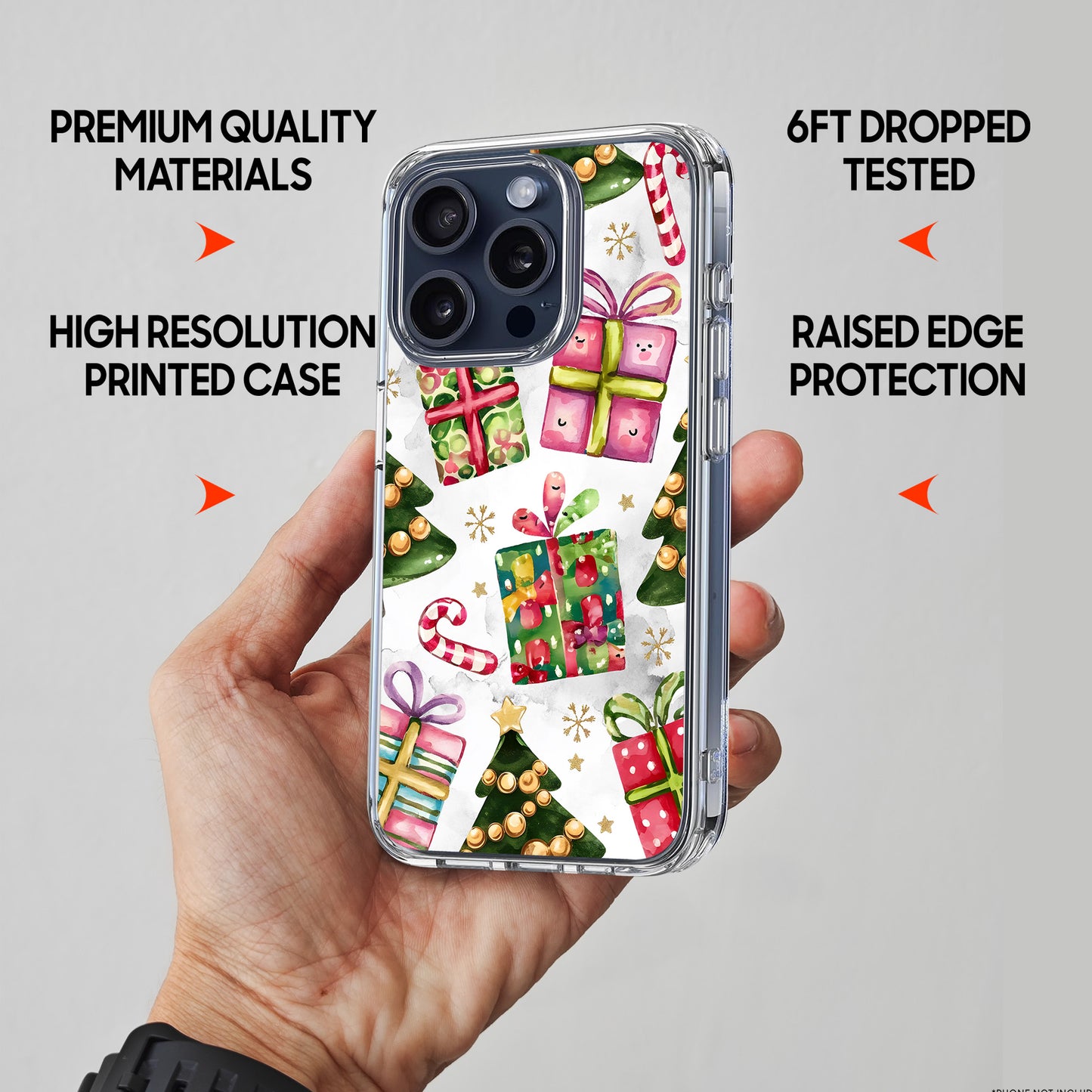 Christmas Gifts TPU Clear Case for iPhone & Samsung Phones