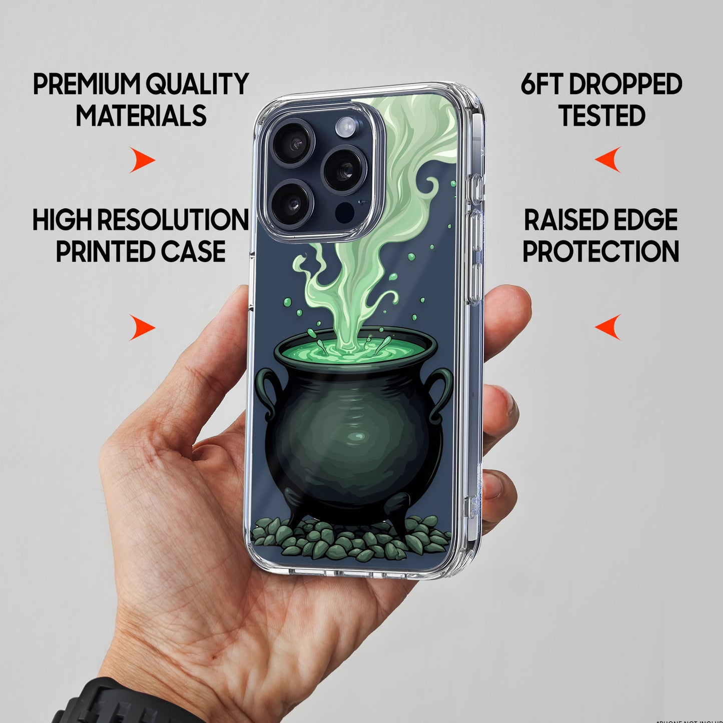 Bubbling Cauldron TPU Clear Phone Case for iPhone & Samsung Phones