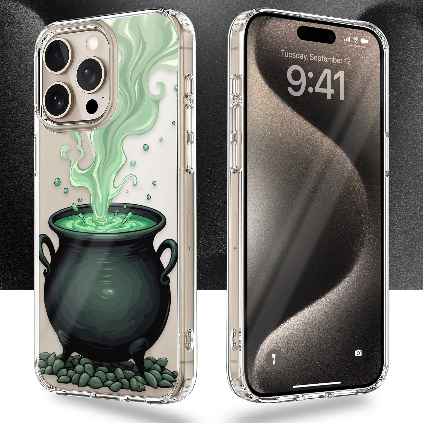 Bubbling Cauldron TPU Clear Phone Case for iPhone & Samsung Phones