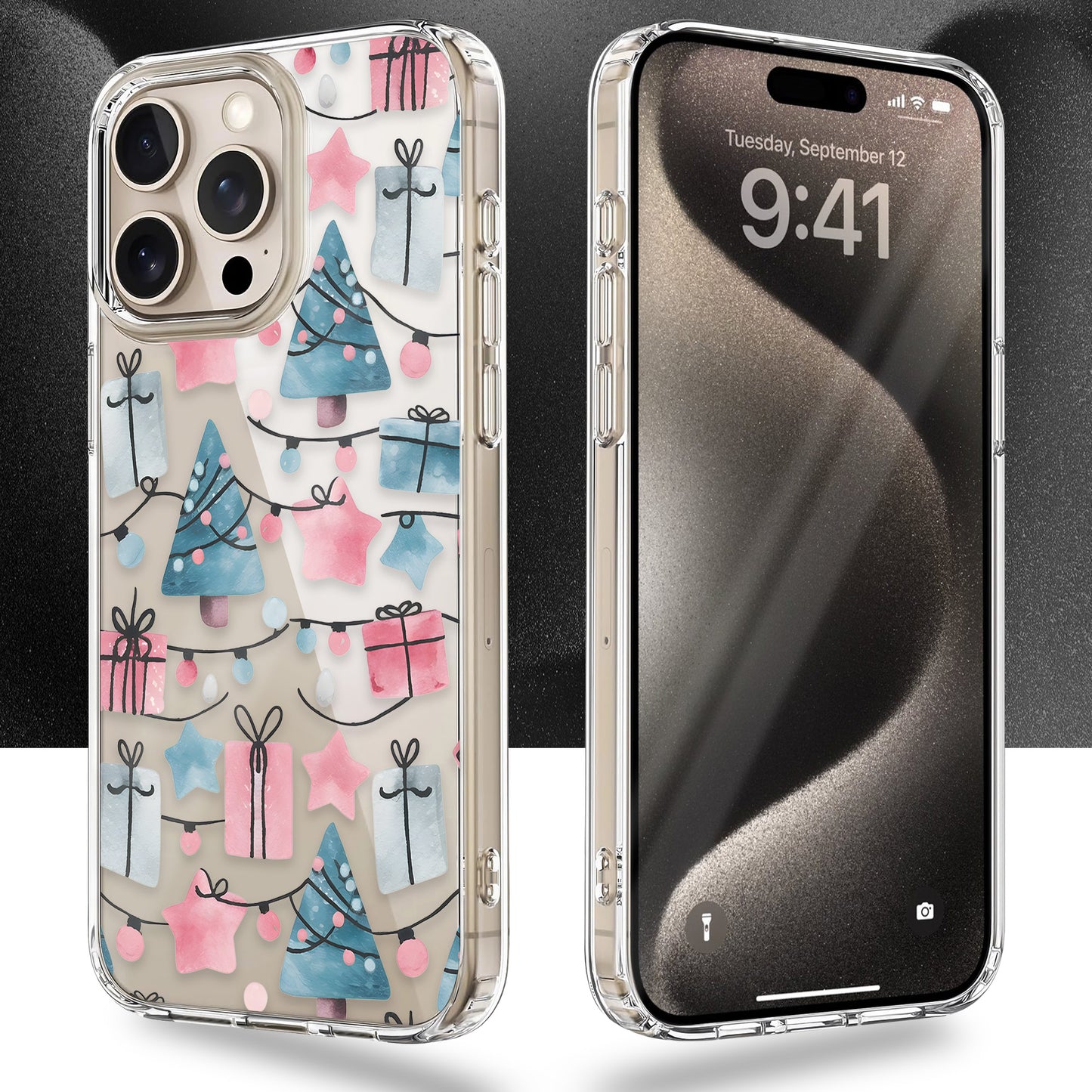 Lights Pattern TPU Clear Case for iPhone & Samsung Phones