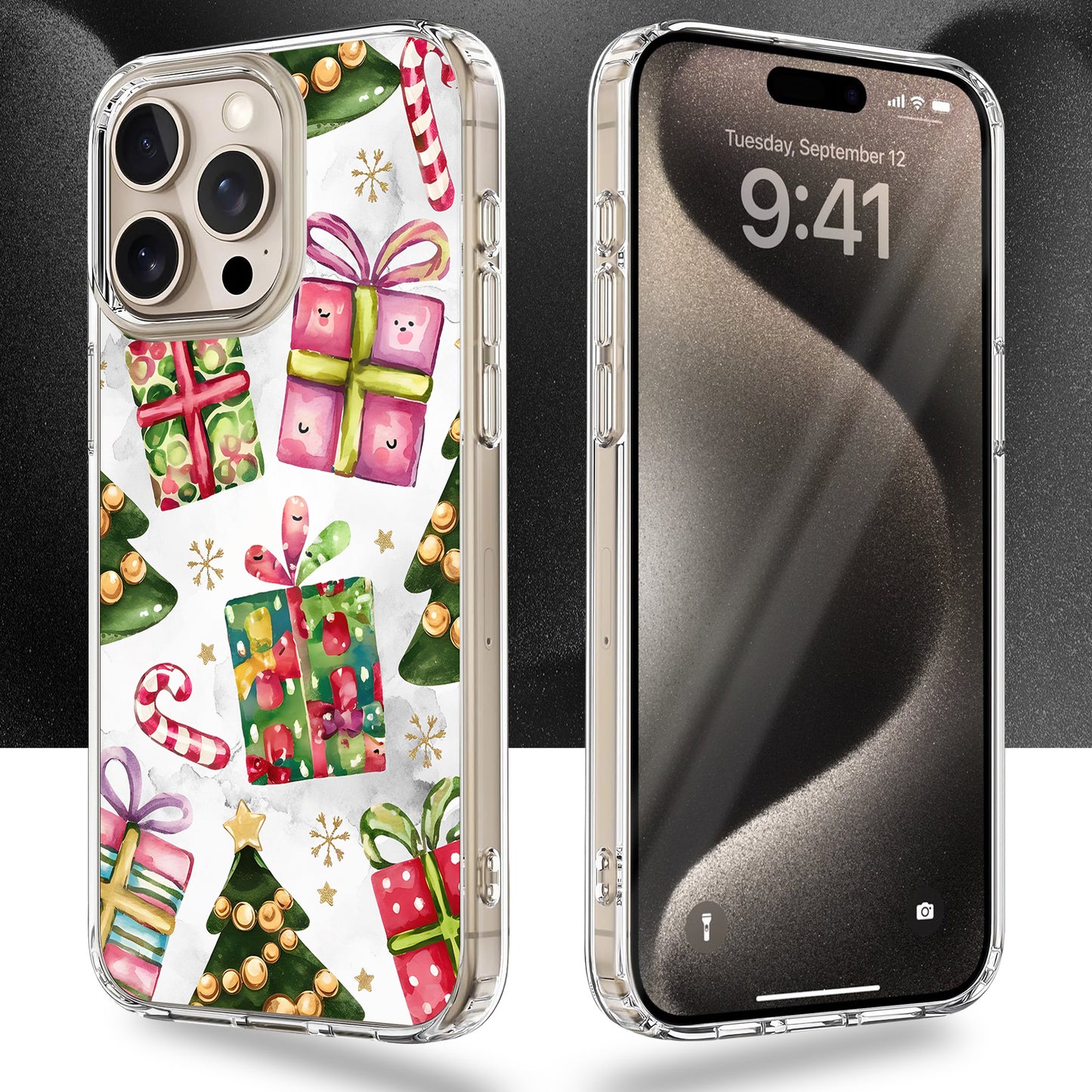 Christmas Gifts TPU Clear Case for iPhone & Samsung Phones