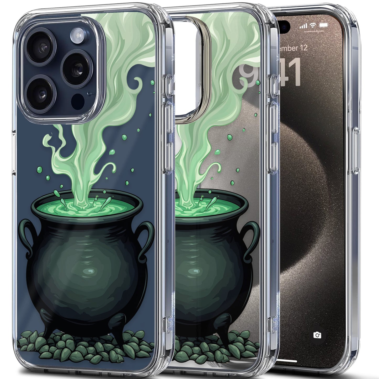 Bubbling Cauldron TPU Clear Phone Case for iPhone & Samsung Phones