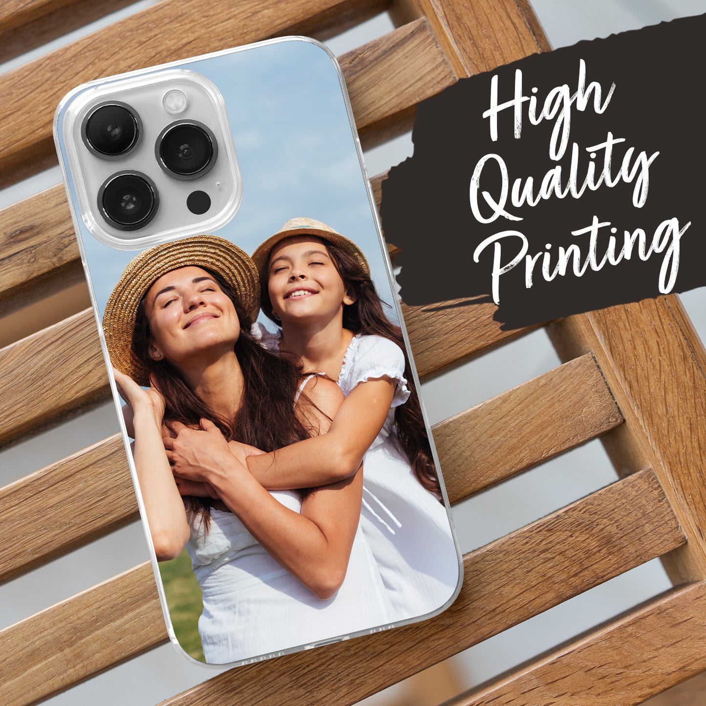 Custom Design TPU Clear Phone Case for iPhone & Samsung Phones