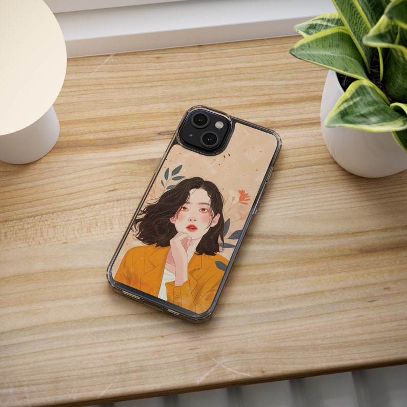 Korean Girl Design TPU Clear Phone Case for iPhone & Samsung Phones Korean Girl Design TPU Clear Phone Case for iPhone & Samsung Phones