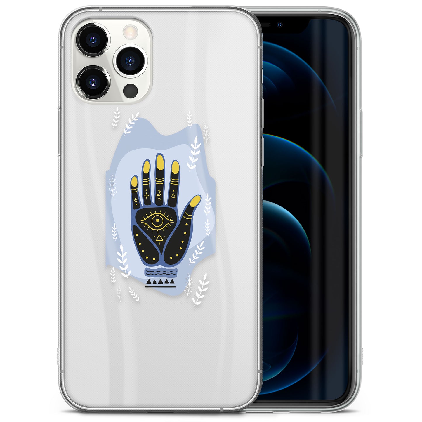 Evil Eye Hamsa Hand TPU Clear Phone Case for iPhone & Samsung Phones