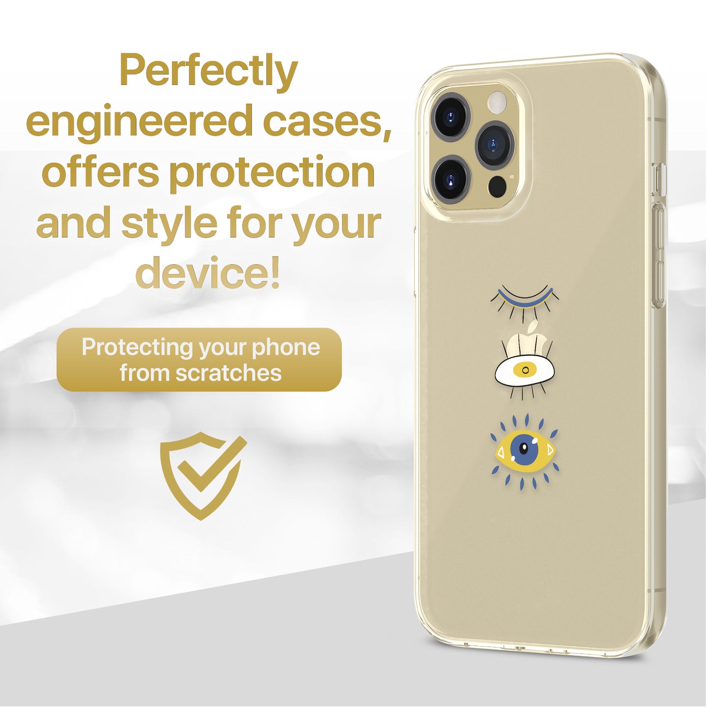 Evil Eye 3 Eyes TPU Clear Phone Case for iPhone & Samsung Phones