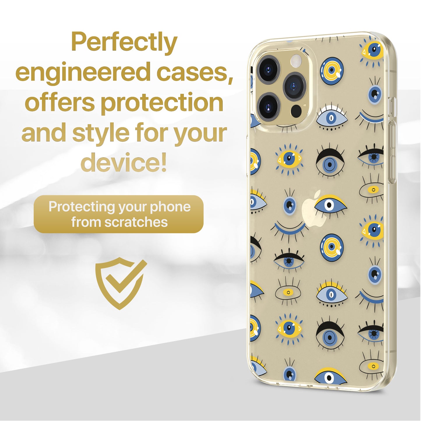Evil Eyes Istanbul TPU Clear Phone Case for iPhone & Samsung Phones