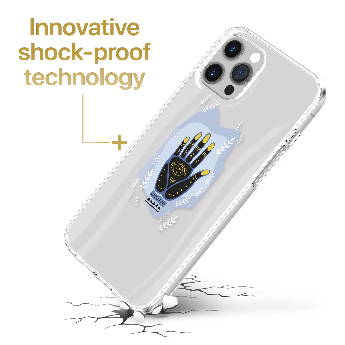 Evil Eye Hamsa Hand TPU Clear Phone Case for iPhone & Samsung Phones