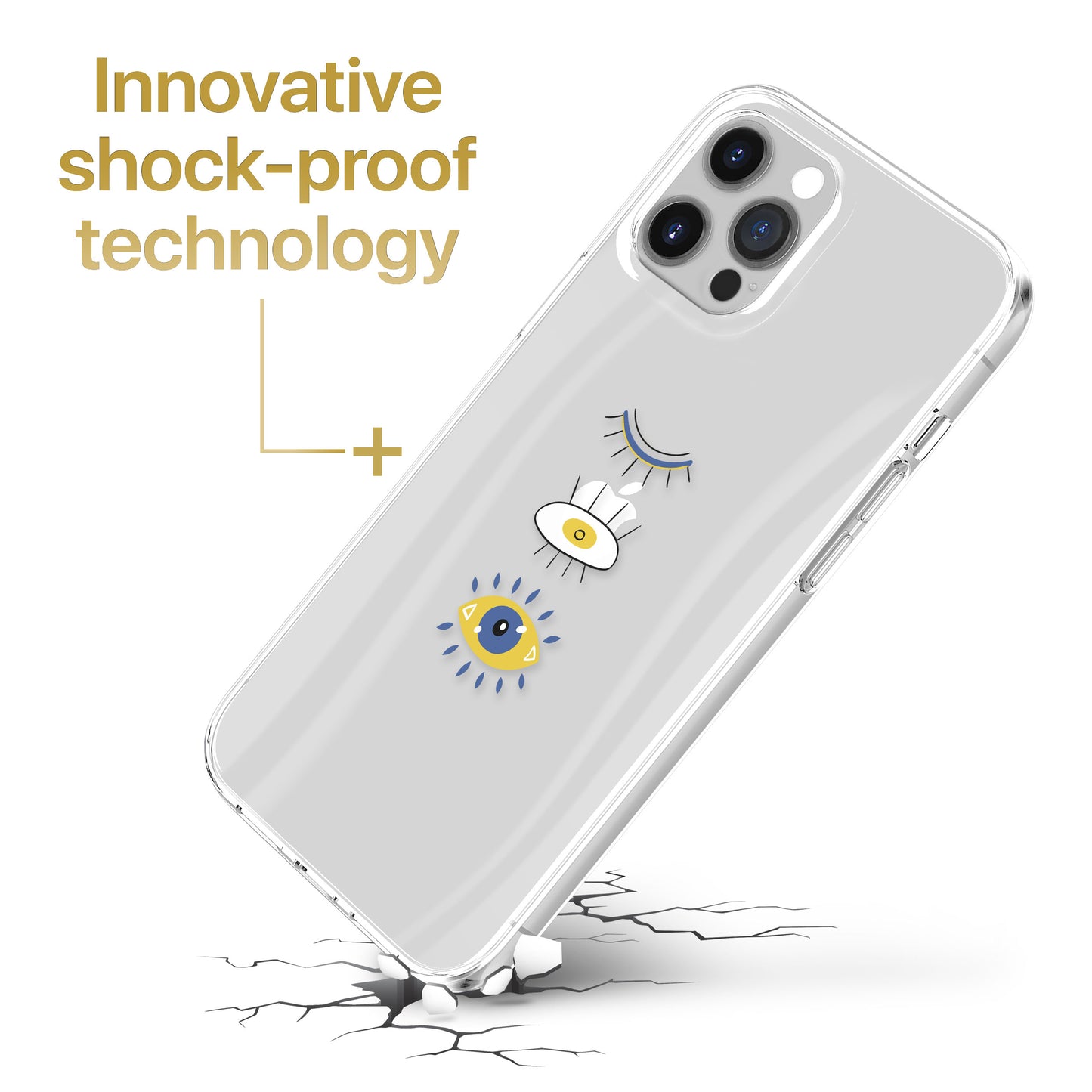 Evil Eye 3 Eyes TPU Clear Phone Case for iPhone & Samsung Phones