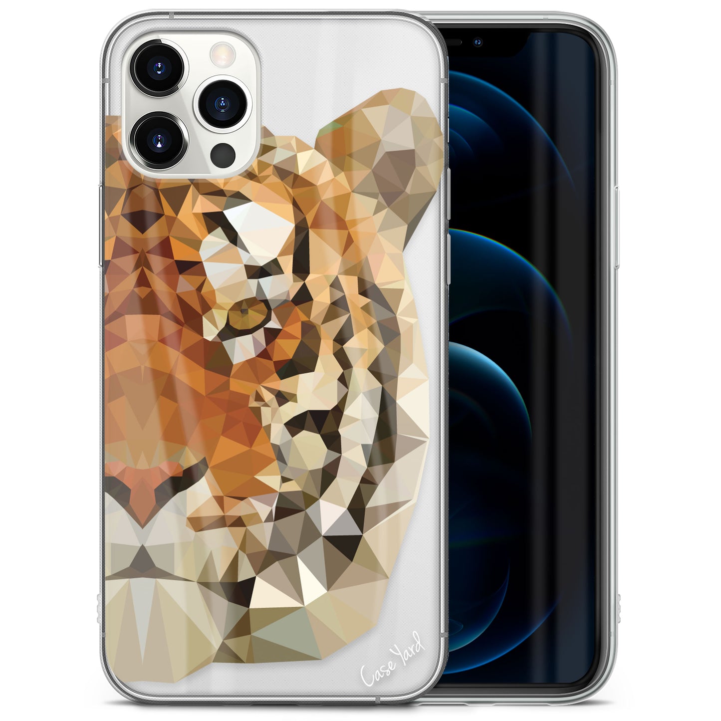 Tiger Face TPU Clear Phone Case for iPhone & Samsung Phones