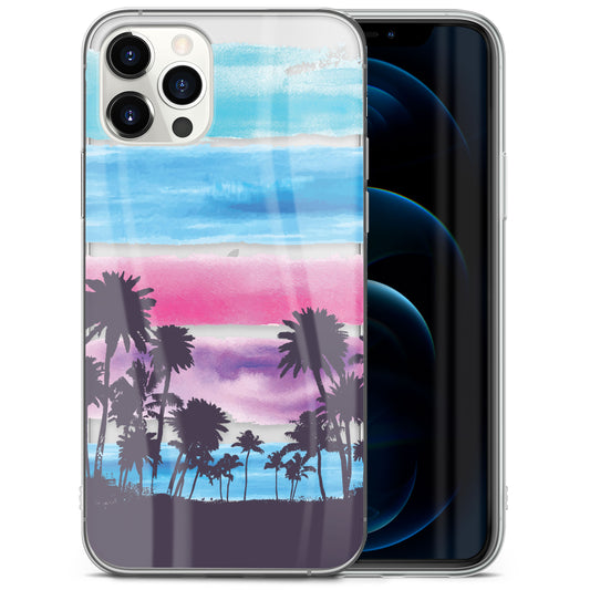 Palms TPU Clear Phone Case for iPhone & Samsung Phones