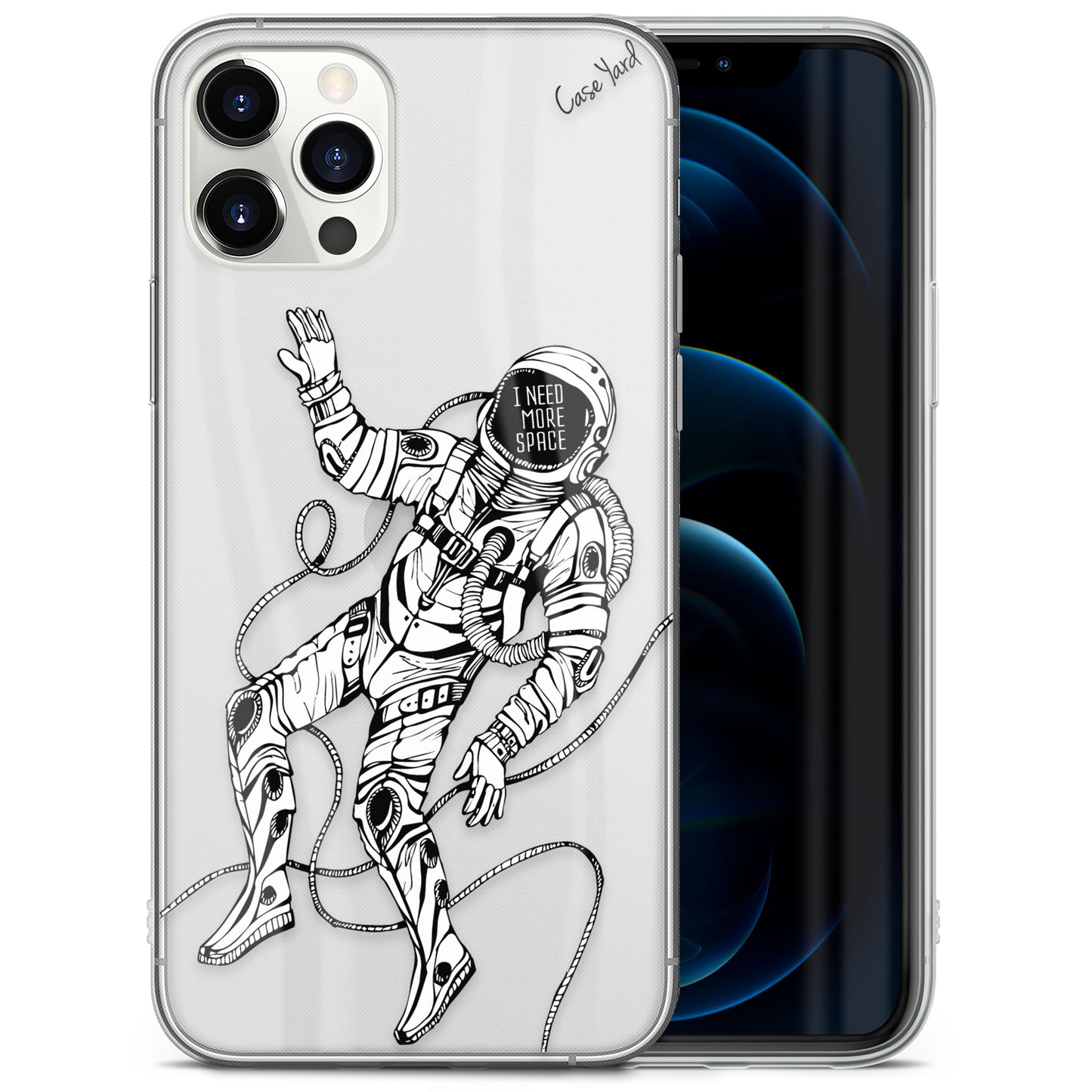Astronaut TPU Clear Phone Case for iPhone & Samsung Phones
