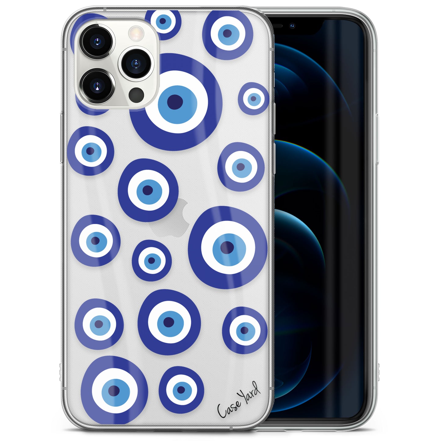 Evil Eye Pattern TPU Clear Phone Case for iPhone & Samsung Phones