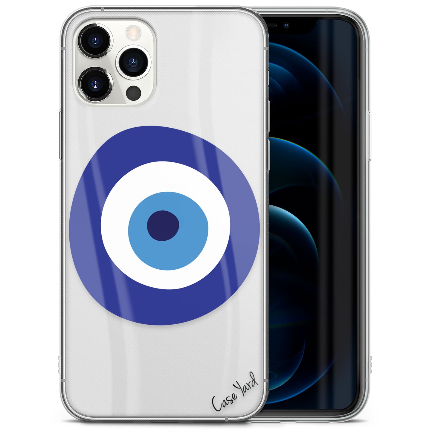 TPU Clear case with (Evil Eye) Design for iPhone & Samsung Phones