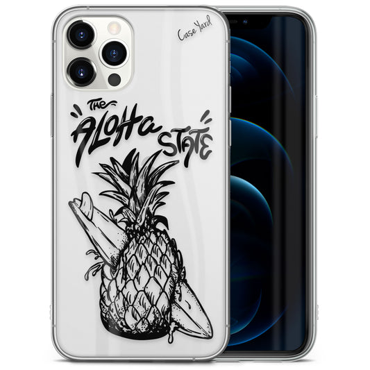 Aloha State Pineapple TPU Clear Phone Case for iPhone & Samsung Phones