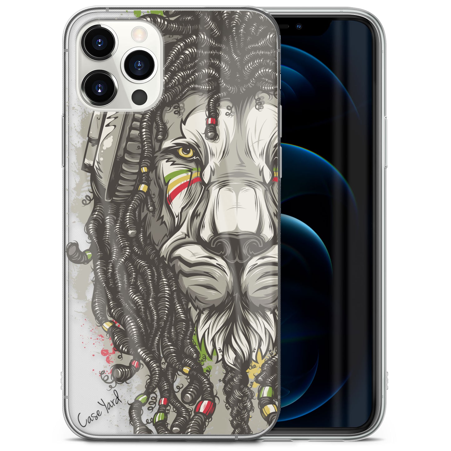 Rasta Lion TPU Clear Phone Case for iPhone & Samsung Phones