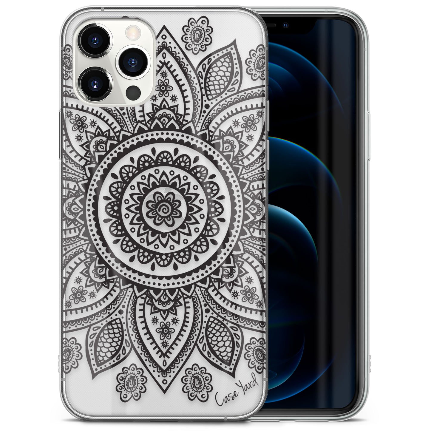 Boho Mandala TPU Clear Phone Case for iPhone & Samsung Phones