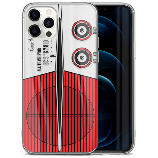Vintage Radio TPU Clear Phone Case for iPhone & Samsung Phones