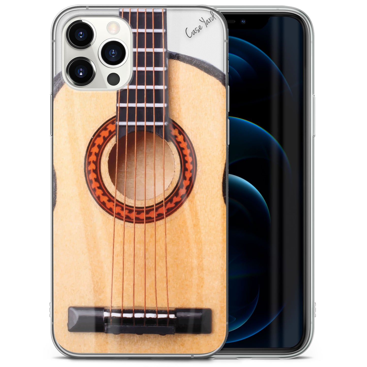 Acoustic Guitar TPU Clear Phone Case for iPhone & Samsung Phones