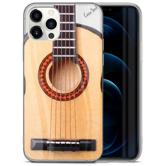 TPU Clear case with (Acoustic Guitar) Design for iPhone & Samsung Phones