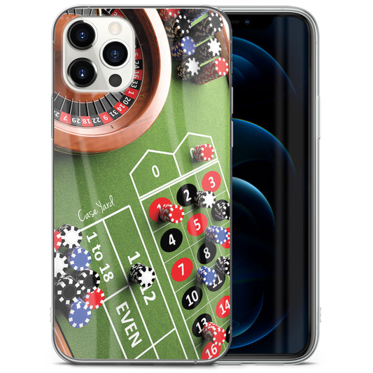 Roulette & Chips TPU Clear Phone Case for iPhone & Samsung Phones