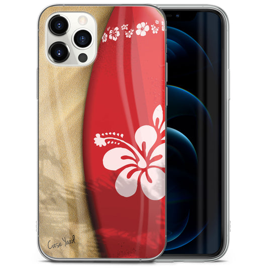 Surf Board TPU Clear Phone Case for iPhone & Samsung Phones