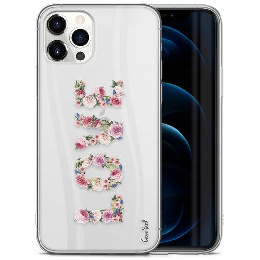 Love Flower TPU Clear Phone Case for iPhone & Samsung Phones