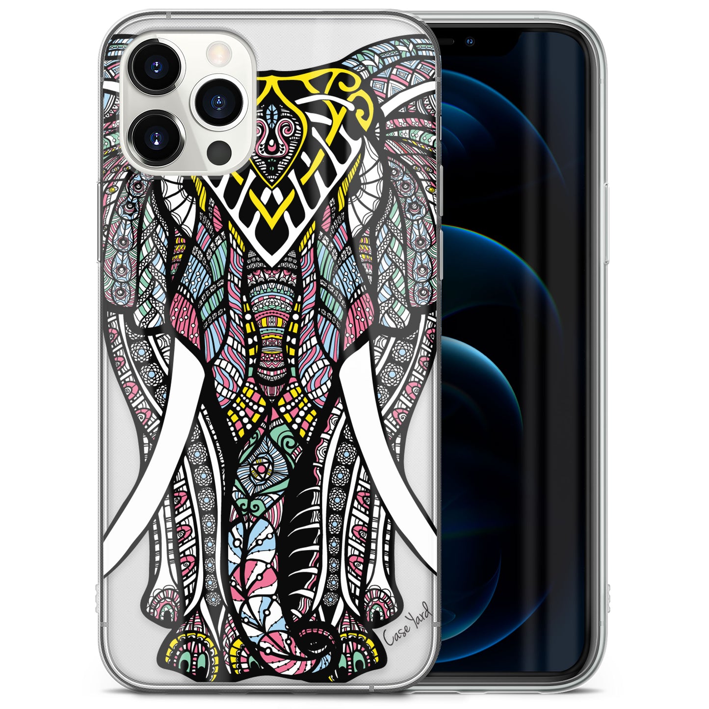 Zen Elephant TPU Clear Phone Case for iPhone & Samsung Phones