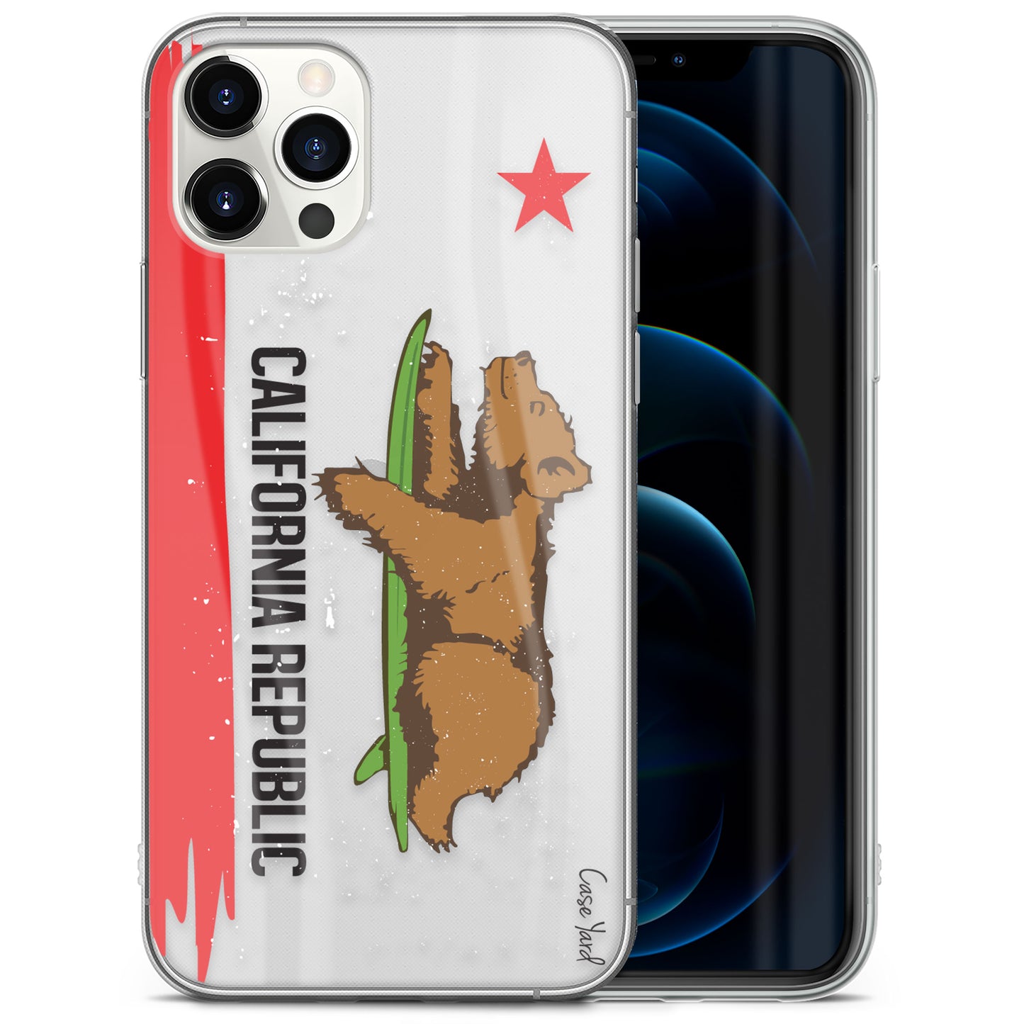 Happy California Republic TPU Clear Phone Case for iPhone & Samsung Phones