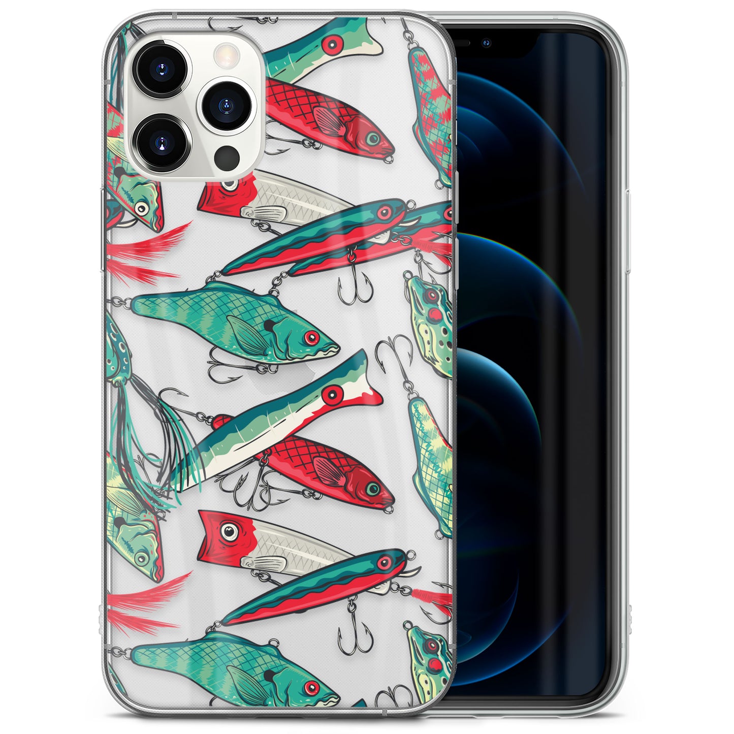 Fishing Bait TPU Clear Phone Case for iPhone & Samsung Phones