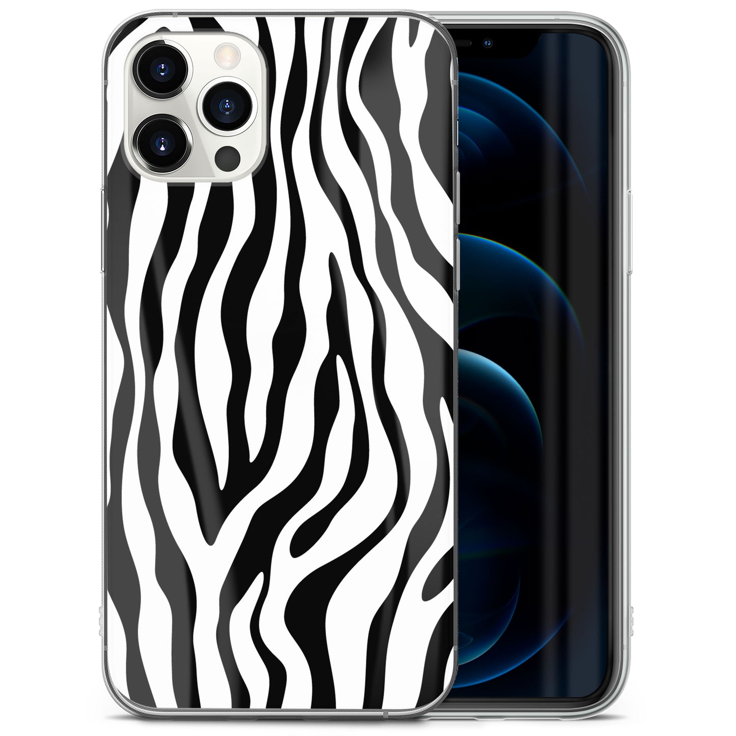 Zebra TPU Clear Phone Case for iPhone & Samsung Phones