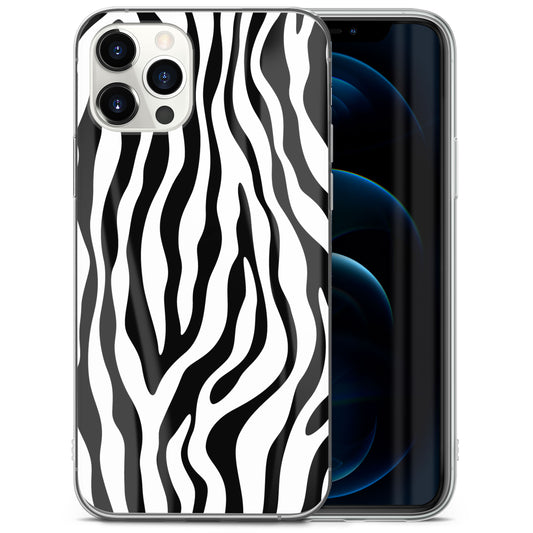 Zebra TPU Clear Phone Case for iPhone & Samsung Phones