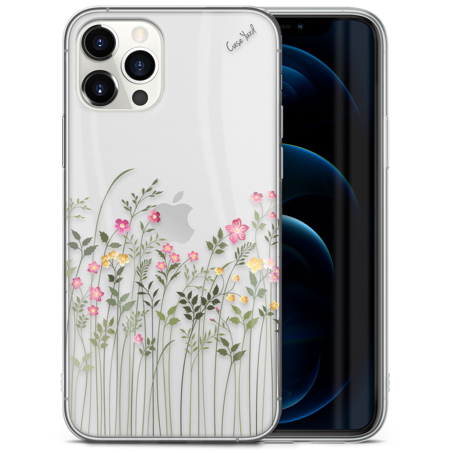 Floral Flowers TPU Clear Phone Case for iPhone & Samsung Phones