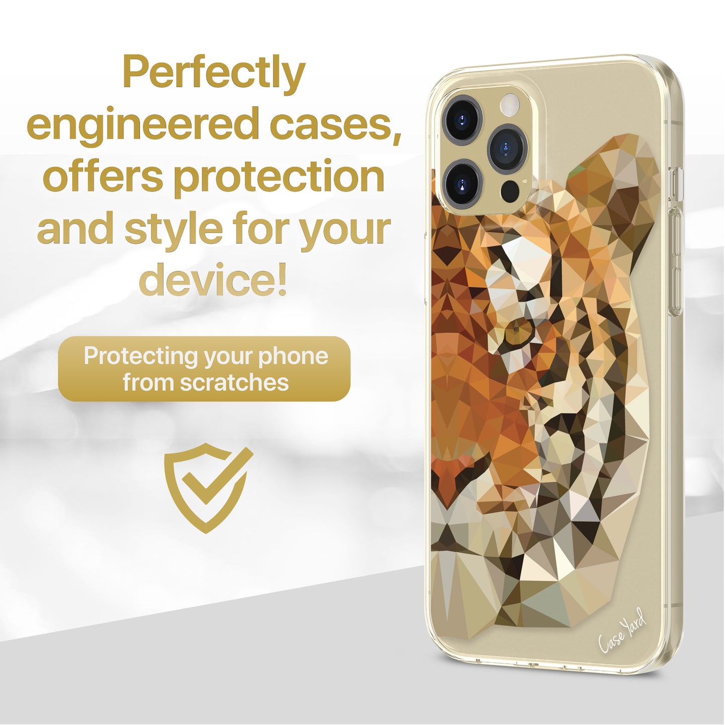Tiger Face TPU Clear Phone Case for iPhone & Samsung Phones