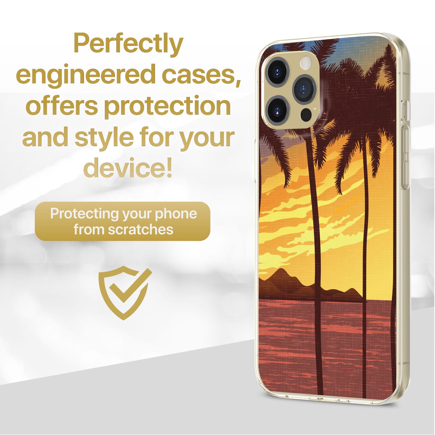 Hawaii TPU Clear Phone Case for iPhone & Samsung Phones