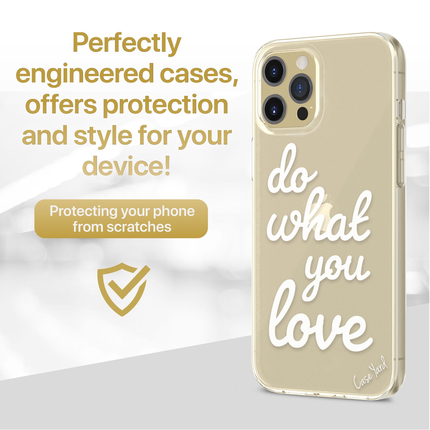 TPU Case Clear case with (Do What You Love) Design for iPhone & Samsung Phones