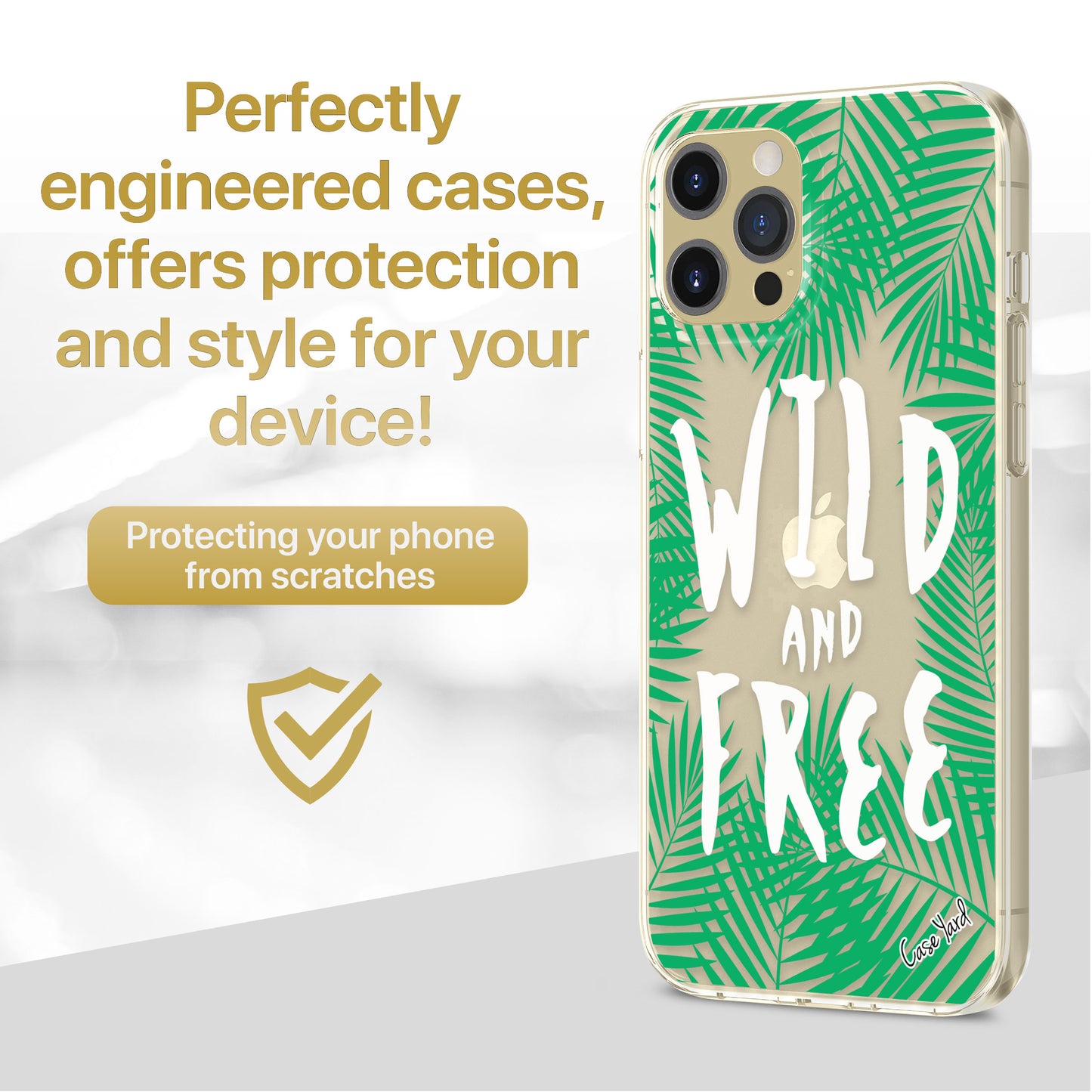 TPU Case Clear case with (Wild & Free Palm Tree) Design for iPhone & Samsung Phones