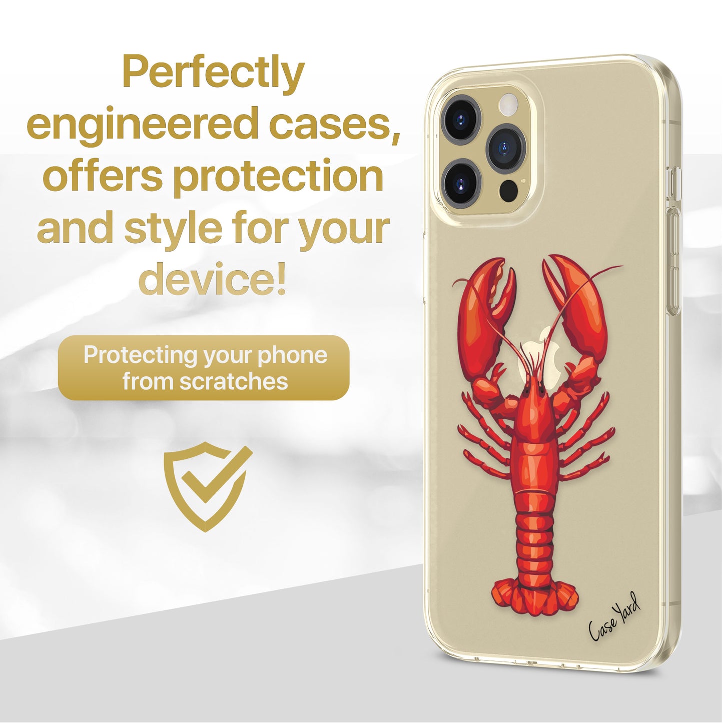 Lobster TPU Clear Phone Case for iPhone & Samsung Phones