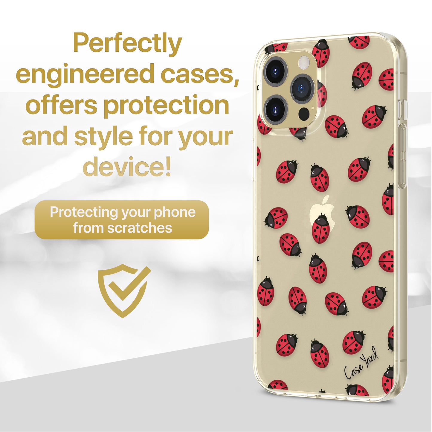 Ladybug TPU Clear Phone Case for iPhone & Samsung Phones