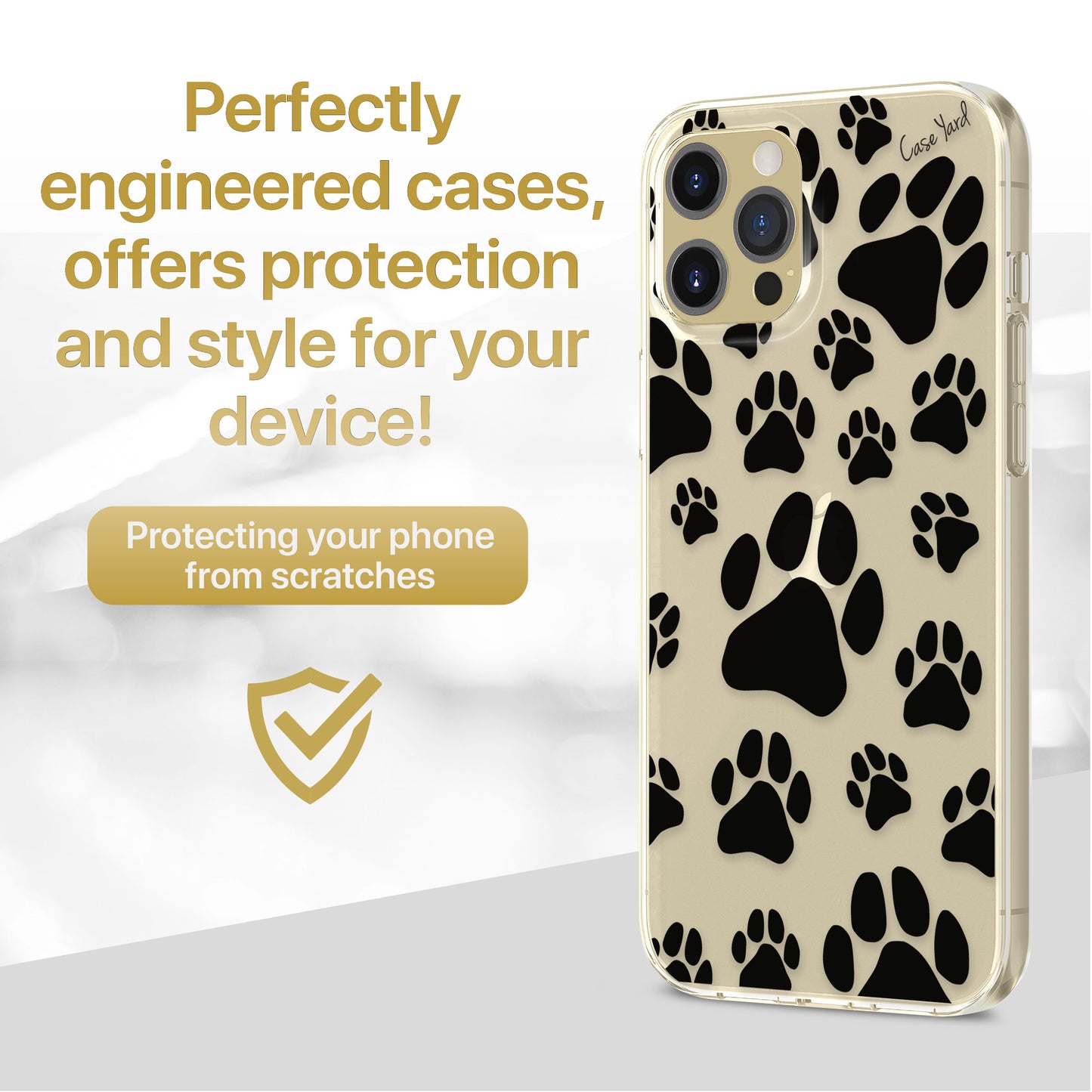 Paws TPU Clear Phone Case for iPhone & Samsung Phones
